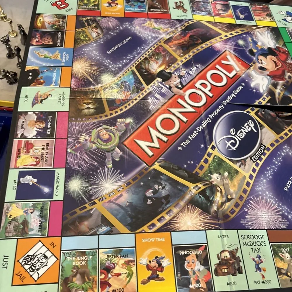 Monopoly Disney Edition COMPLETE Parker Brothers 2009 Classic Golden Tinker Bell